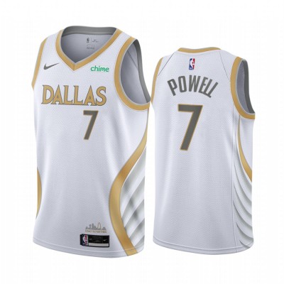 Nike Dallas Mavericks #7 Dwight Powell White Youth NBA Swingman 2020-21 City Edition Jersey